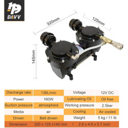 Compresor de aire de snorkel | Funciona con baterias