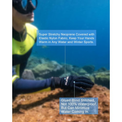 XUKER Guantes de agua |  Guantes de buceo contra el frio
