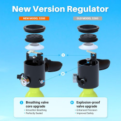 SMACO Mini tanque de buceo | Reutilizable e ideal para emergencias