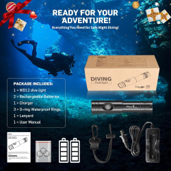 WD12 - Luz de buceo | Impermeable y resistente a la presion
