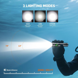 WD12 - Luz de buceo | Impermeable y resistente a la presion