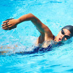 2 palas de natación para manos, palas de mano para entrenamiento de natación con correas