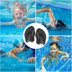 2 palas de natación para manos, palas de mano para entrenamiento de natación con correas