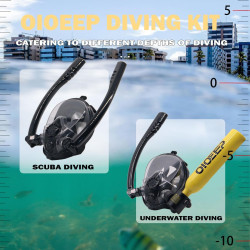 Mini tanque de buceo con submáscara | Con tanque de buceo recargable