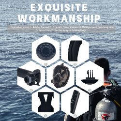 Mini tanque de buceo con submáscara | Con tanque de buceo recargable