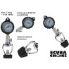 Scuba Choice Comprobador de presión | Preciso para tanques de válvula de yugo