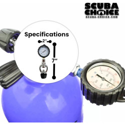 Scuba Choice Comprobador de presión | Preciso para tanques de válvula de yugo