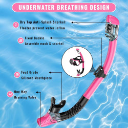 Equipo de esnórquel para adultos, juego de esnórquel máscara de buceo