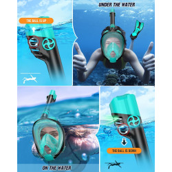 Juego de aletas de máscara de esnórquel marca W WSTOO