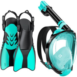 Juego de aletas de máscara de esnórquel marca W WSTOO