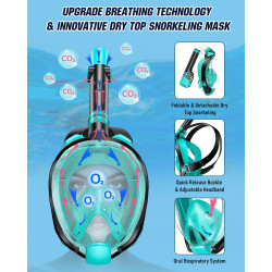 Juego de aletas de máscara de esnórquel marca W WSTOO