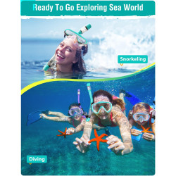 Juego de esnórquel para adultos, equipo de esnórquel antivaho con vista panorámica