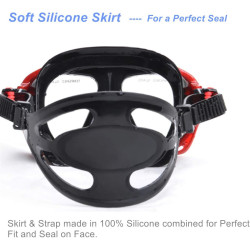 Máscara de buceo panorámica HD para natación