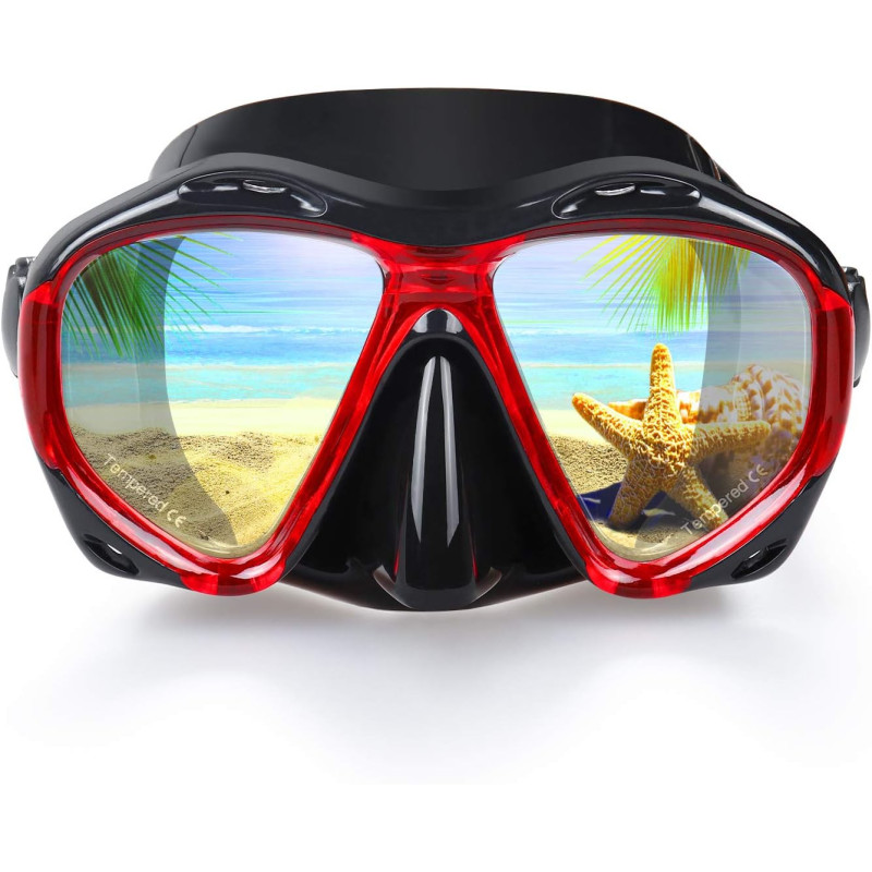 Máscara de buceo panorámica HD para natación