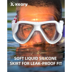 Keary Gafas de natación de esnórquel para adultos