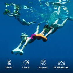 Scooter submarino Asiwo, scooter marino con doble motor y soporte para cámara de acciónScooter submarino Asiwo, scooter marino c