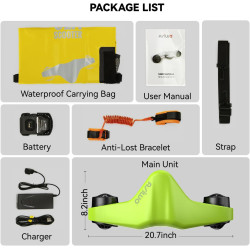 Scooter submarino Asiwo, scooter marino con doble motor y soporte para cámara de acciónScooter submarino Asiwo, scooter marino c