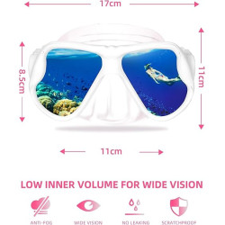 Keary Gafas de natación de esnórquel para adultos