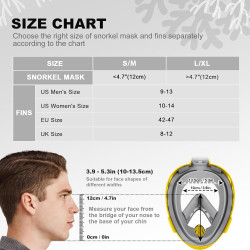 Paquete de snorkel Odoland para adultos y jóvenes | Ideal para todas las edades