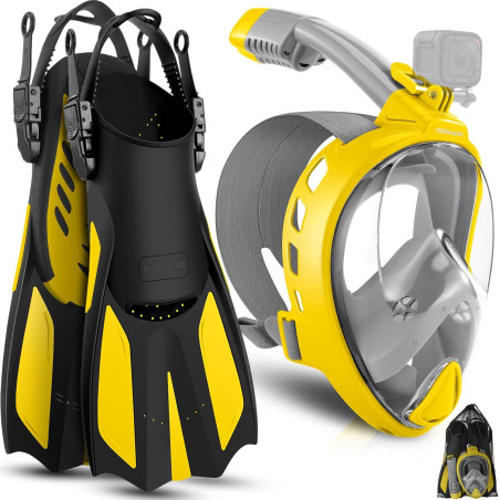 Paquete de snorkel Odoland para adultos y jóvenes | Ideal para todas las edades