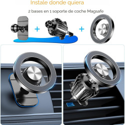 Soporte para celular de coche marca Kaistyle Magsafe【20 imanes potentes】