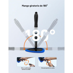 Limpiador de parabrisas, limpiador de microfibra para ventanas de automóviles con 4 almohadillas de microfibra reutilizables