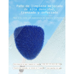 Limpiador de parabrisas, limpiador de microfibra para ventanas de automóviles con 4 almohadillas de microfibra reutilizables