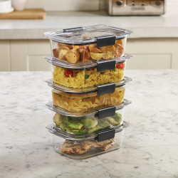 Rubbermaid Brilliance - Recipientes de almacenamiento de alimentos | Hermeticas y sin BPA