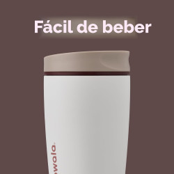 Owala SmoothSip Slider - Vaso de café aislado de acero inoxidable