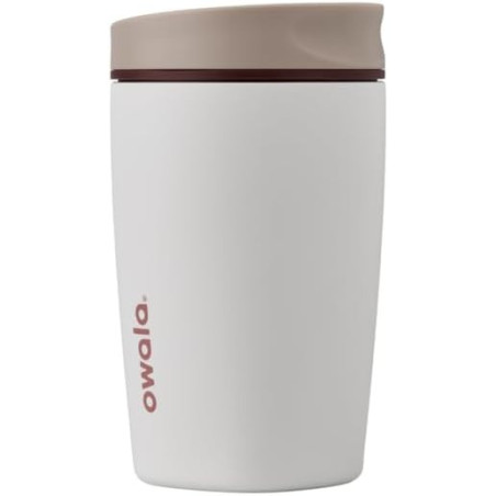 Owala SmoothSip Slider - Vaso de café aislado de acero inoxidable