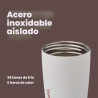 Owala SmoothSip Slider - Vaso de café aislado de acero inoxidable