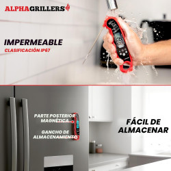 Termómetro para carne de lectura inmediata para asar en la parrilla y cocinar