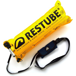 Restube Boya inflable de seguridad de agua de un solo tirón de playa