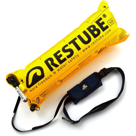 Restube Boya inflable de seguridad de agua de un solo tirón de playa