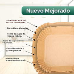 Forros de papel pergamino para freidora de aire y microondas