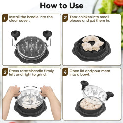 Trituradora de pollo profesional de 10 pulgadas