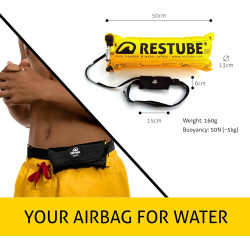 Restube Boya inflable de seguridad de agua de un solo tirón de playa