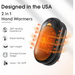 Calentadores de manos AI recargables, paquete de 2
