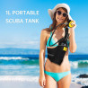 DIDEEP X4000Pro Buceo Tanque de 1L | Tanque pulmonar ligero y portatil