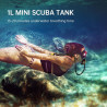 DIDEEP X4000Pro Buceo Tanque de 1L | Tanque pulmonar ligero y portatil