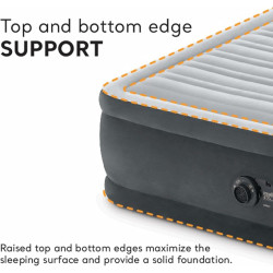 Intex Dura-Beam Deluxe Comfort Plush Airbed, cama de aire de felpa con bomba interna (modelo 2021)