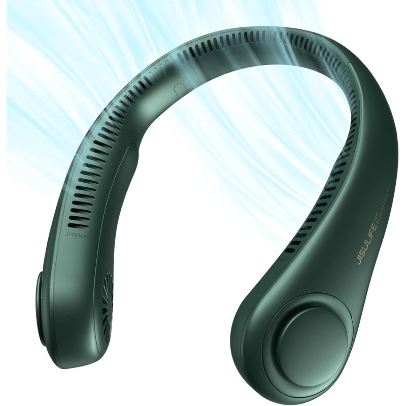 Ventilador portátil para el cuello JISULIFE, ventilador sin aspas manos libres