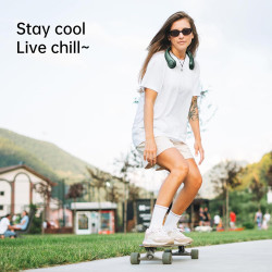 Ventilador portátil para el cuello JISULIFE, ventilador sin aspas manos libres