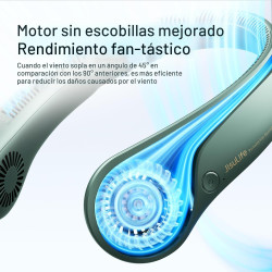 Ventilador portátil para el cuello JISULIFE, ventilador sin aspas manos libres