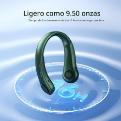 Ventilador portátil para el cuello JISULIFE, ventilador sin aspas manos libres