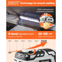 Saker Máquina de soldadura portátil, soldador de arco de 110 V