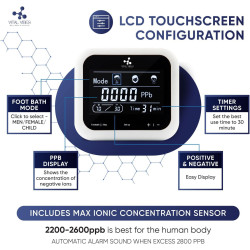 Vital Vibes Máquina de Desintoxicación de Baño de Pies Iónico