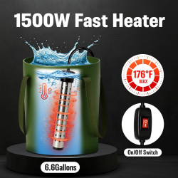 Ducha portátil para campamento, bomba de ducha recargable de 6000 mAh